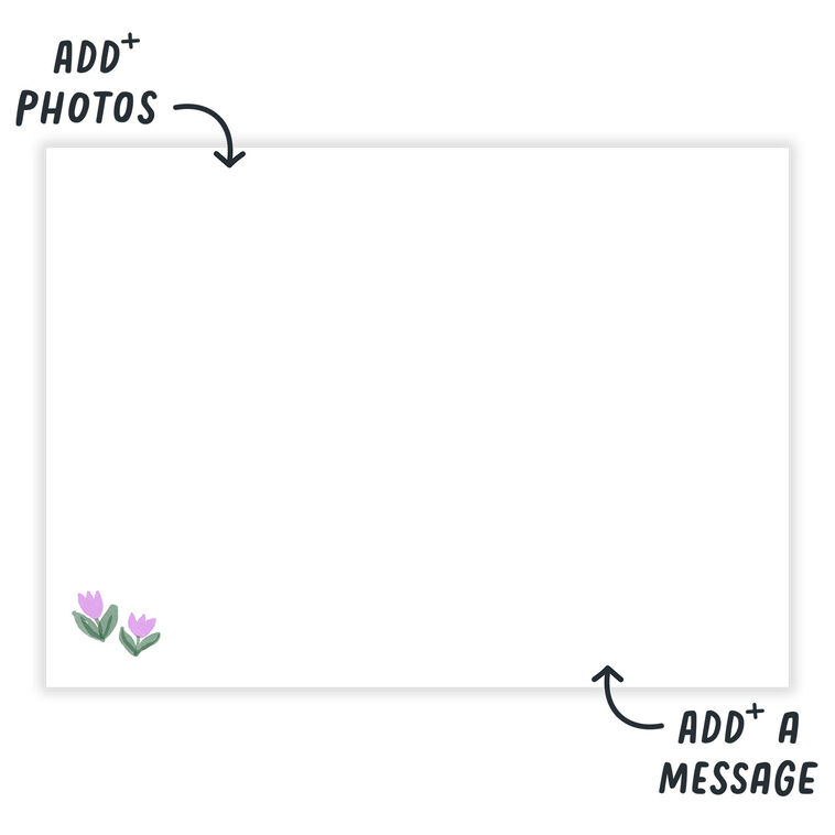 Pink Green Watercolor Frame Personalized Card  image number 3