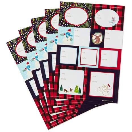 Merry Mindful Self-Adhesive Christmas Gift Tag Seals, Pack of 45, , large