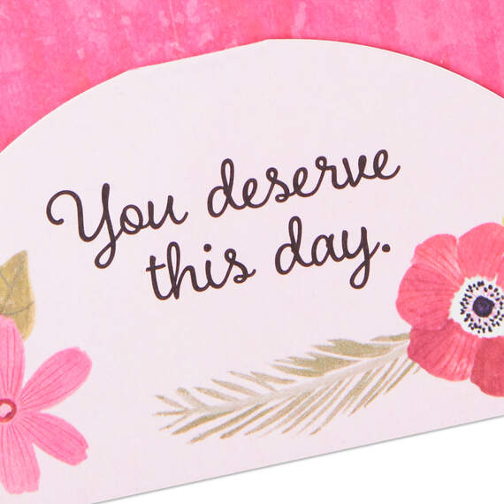 You Deserve This Day Flower Bouquet 3D Pop-Up Mother's Day Card, , large image number 5
