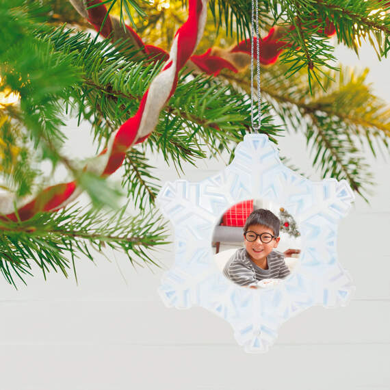 Magic Sparkling Snowflake Photo Personalized Ornament With Light, , large image number 2