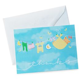 Baby Clothesline Thank You Notes, Pack of 20, Baby Clothesline Thank You Notes, Pack of 20, , large