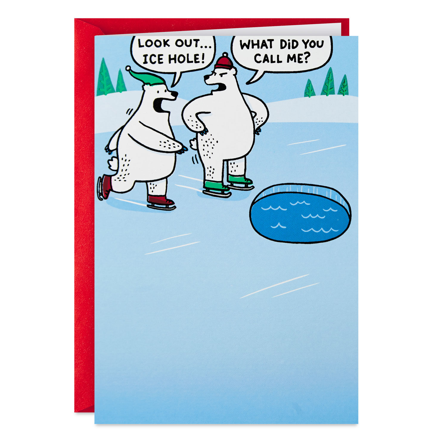 Look Out for the Ice Hole Funny Christmas Card