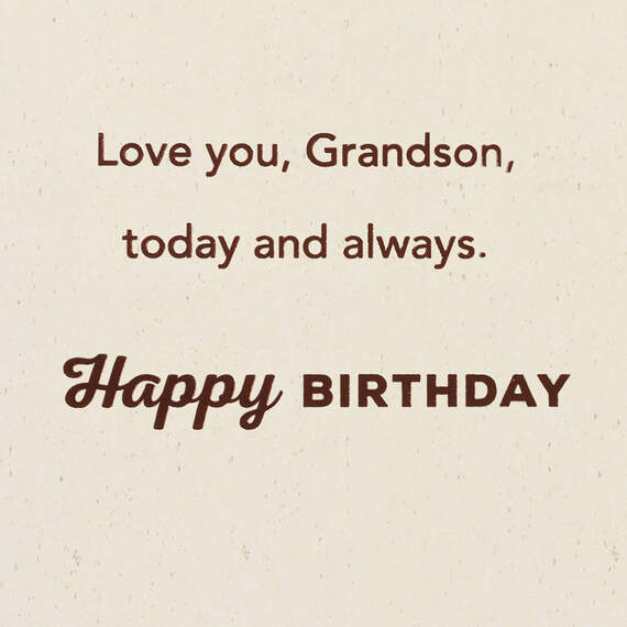 Love You Today and Always Birthday Card for Grandson, , large image number 2