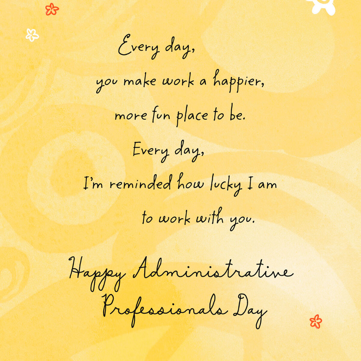 Lucky To Work With You Administrative Professionals Day Card Greeting Cards Hallmark