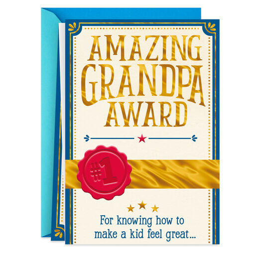 Amazing Grandpa Award Father's Day Card, 