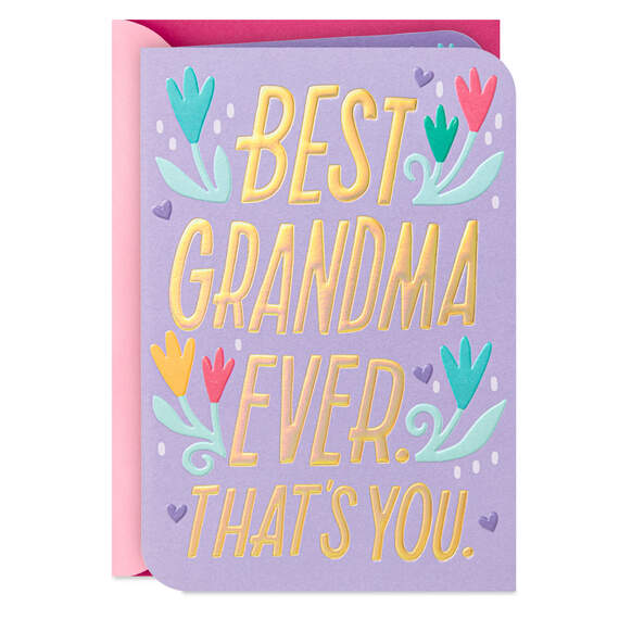 Best Grandma Ever Mother's Day Card From Grandkid