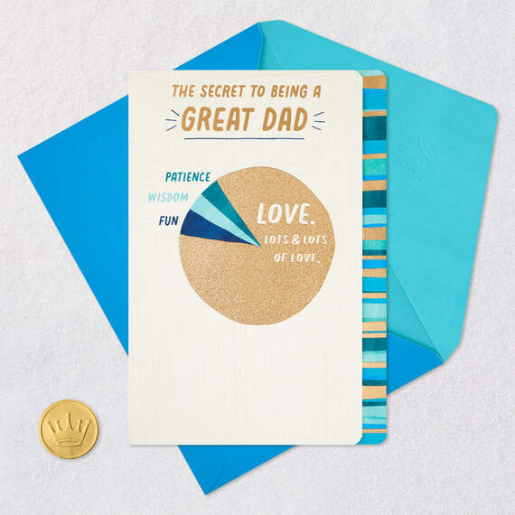 Secret of Being a Great Dad Pie Chart Father's Day Card, , large image number 5