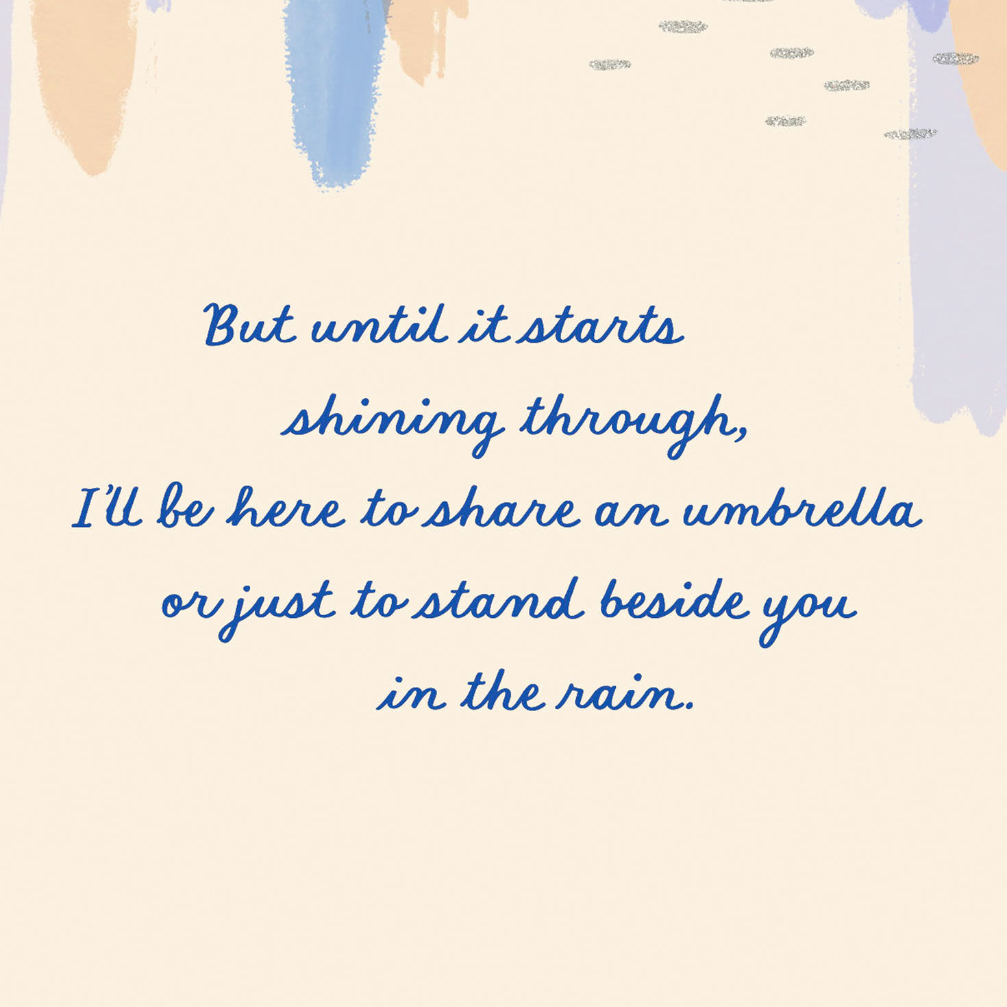 Pastel Abstract Rainfall Encouragement Card Sentiment image number 2