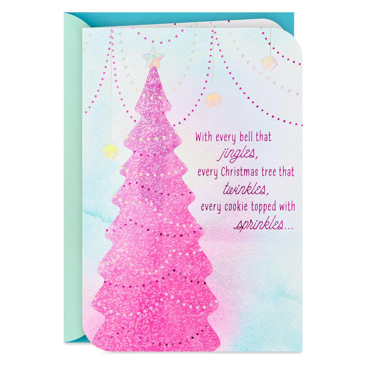 Jingling Bells and Twinkling Trees Christmas Card for Granddaughter