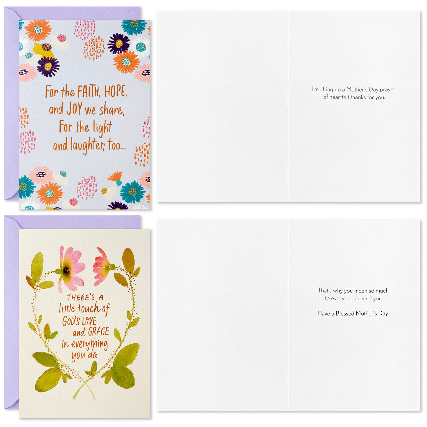 Teal Flowers Mother's Day Cards Assortment  image number 3