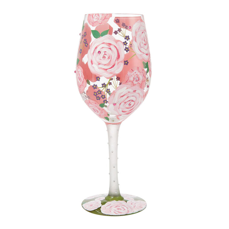 Lolita Spring Handpainted Wine Glass, 15 oz., , large image number 2