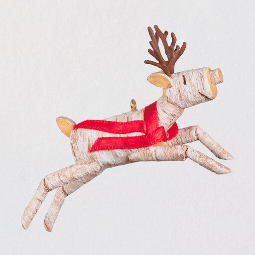 Birch Reindeer Ornament, 