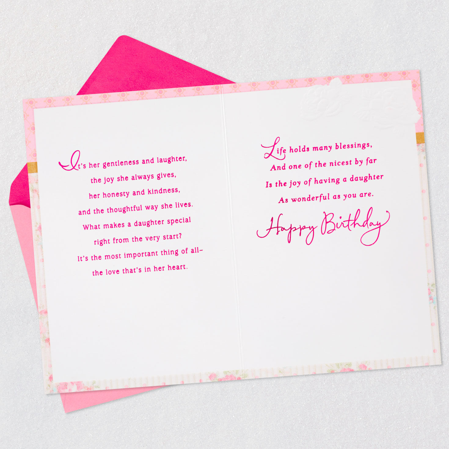 A Daughter As Wonderful As You Birthday Card From Parents for only USD 4.99 | Hallmark