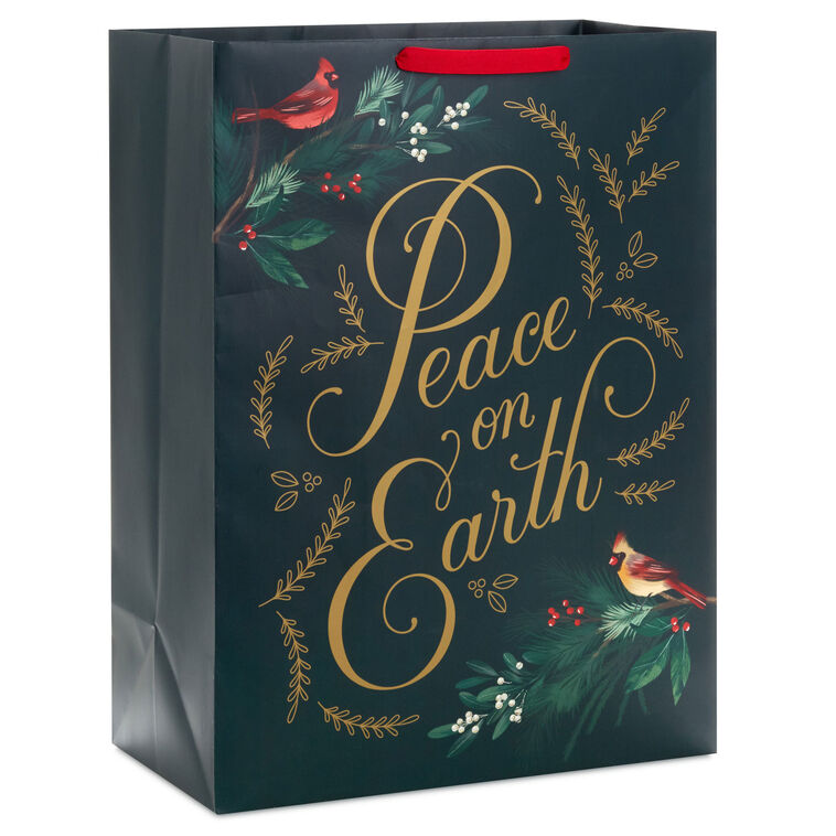 20" Peace on Earth Jumbo Christmas Gift Bag