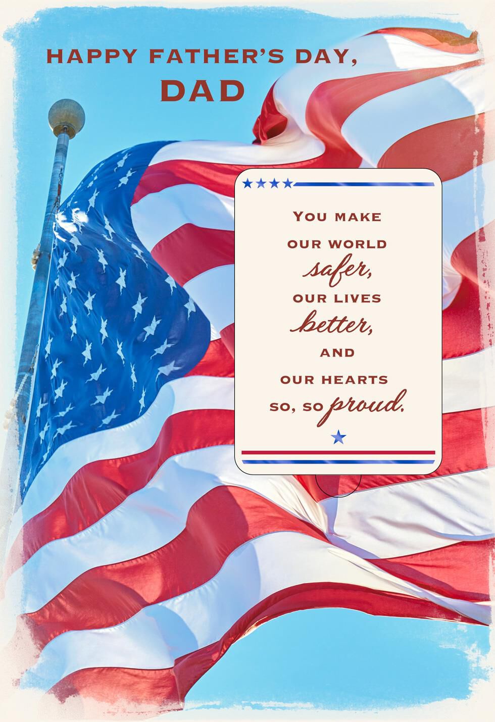 Old Glory Father's Day Card for Dad