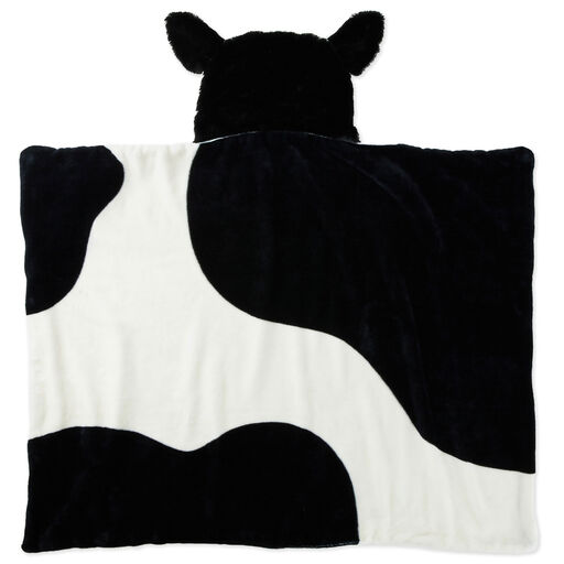 Baby Cow Hooded Blanket With Pockets, 