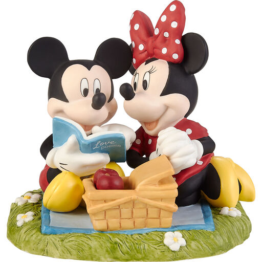 Precious Moments Disney Mickey and Minnie on a Picnic Figurine, 5.3", 