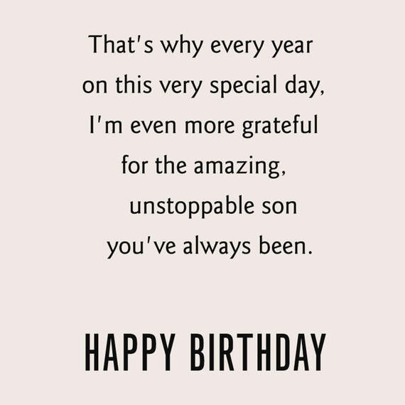 Son, You're Unstoppable Birthday Card, , large image number 3