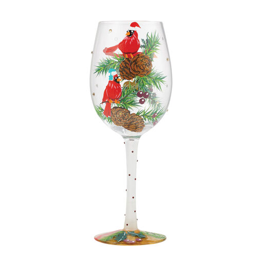 Lolita Cardinals and Caps Wine Glass, 15 oz., 