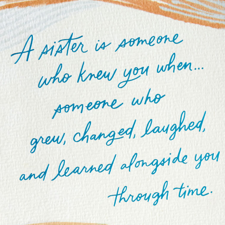 Abstract Waves Sister Sympathy Card Card Front Detail image number 5