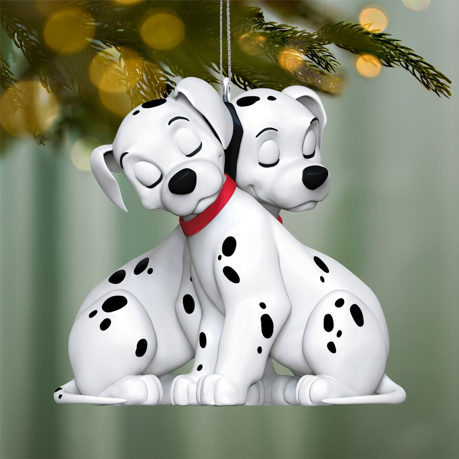 Disney Dalmatians Snuggling Keepsake Ornament Hanging on tree image number 2
