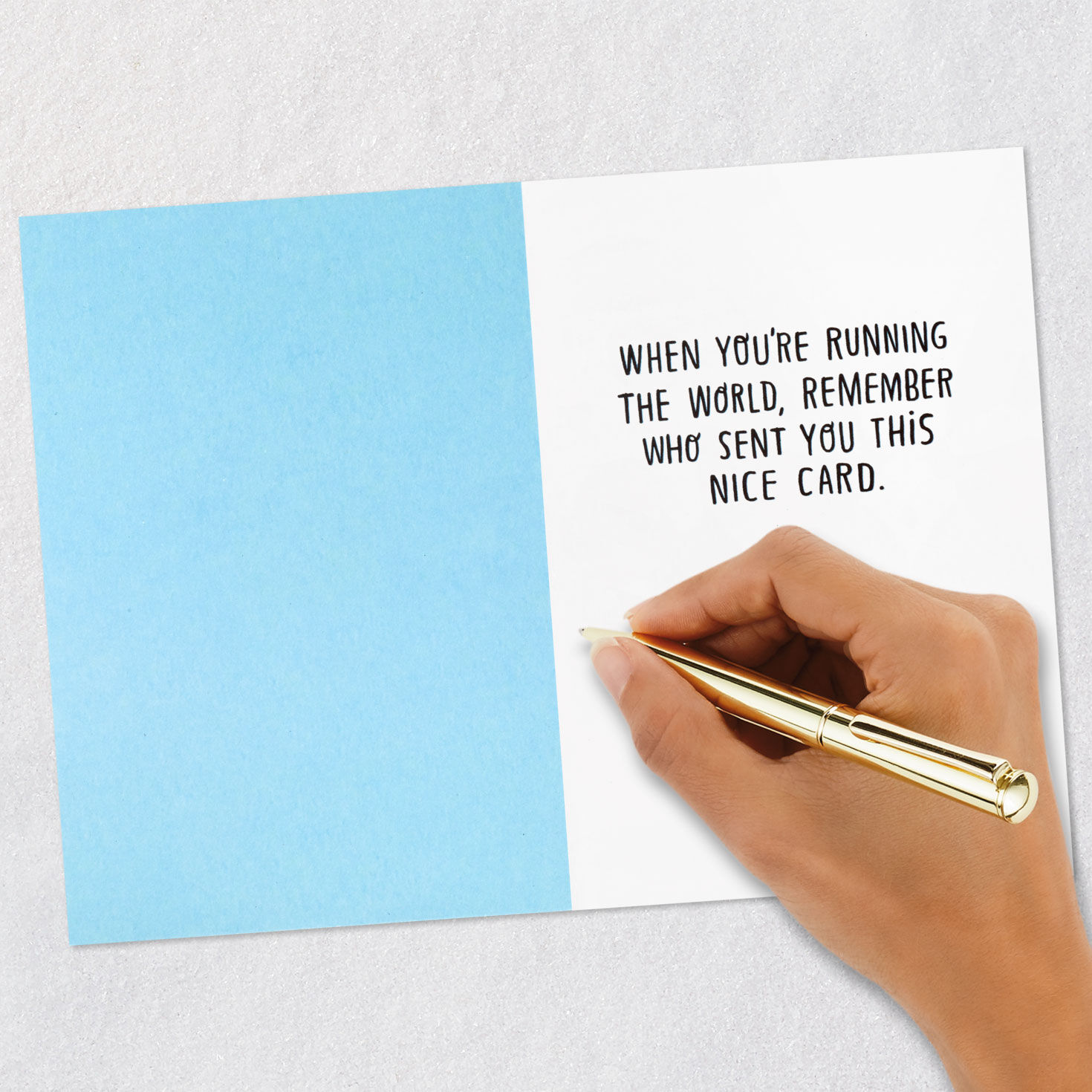 Remember Me When You're Running the World Funny Graduation Card, , large image number 6