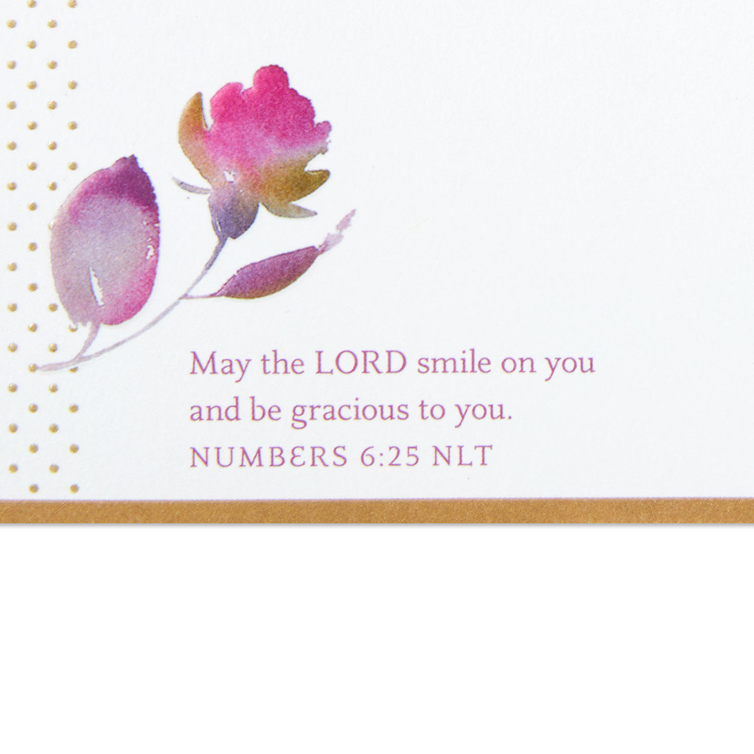 Purple Flower on Kraft Christian Wedding Card scripture image number 4