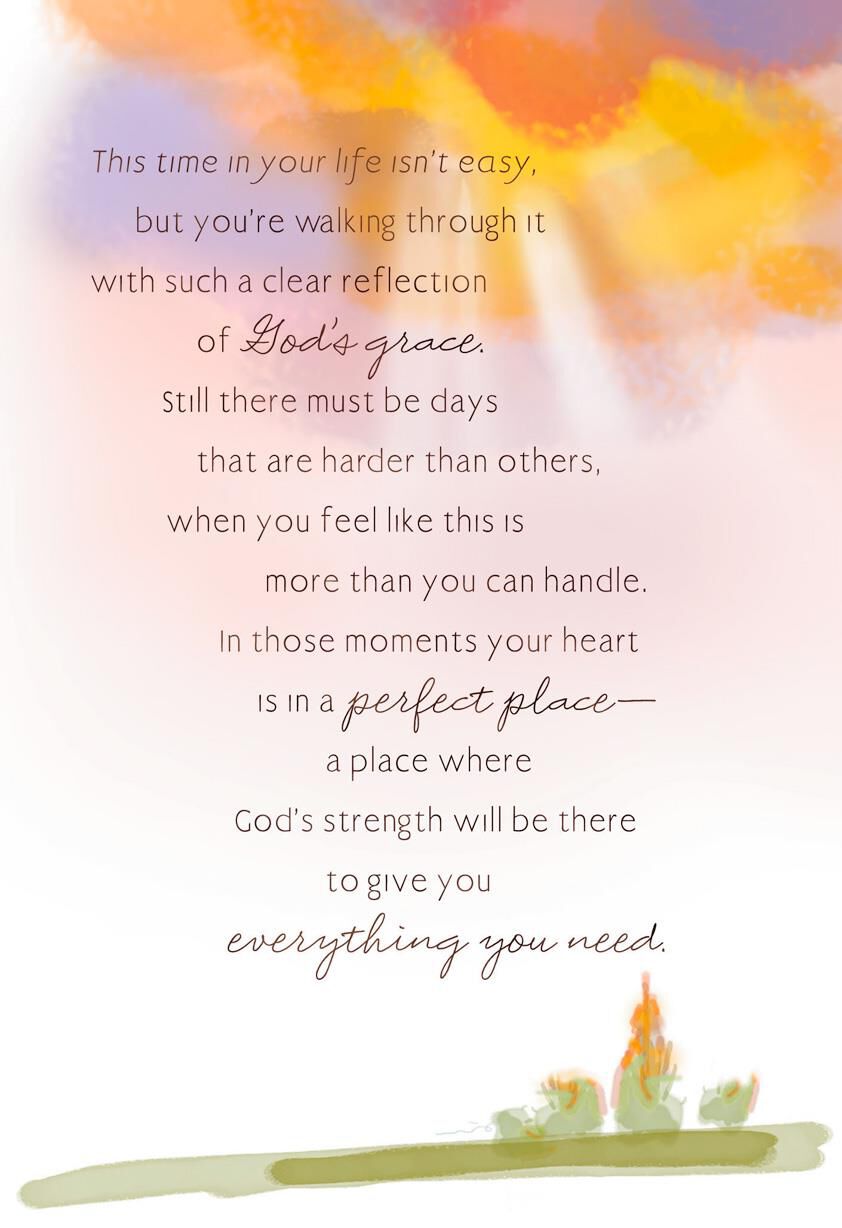 God's Peace and Strength Religious Encouragement Card