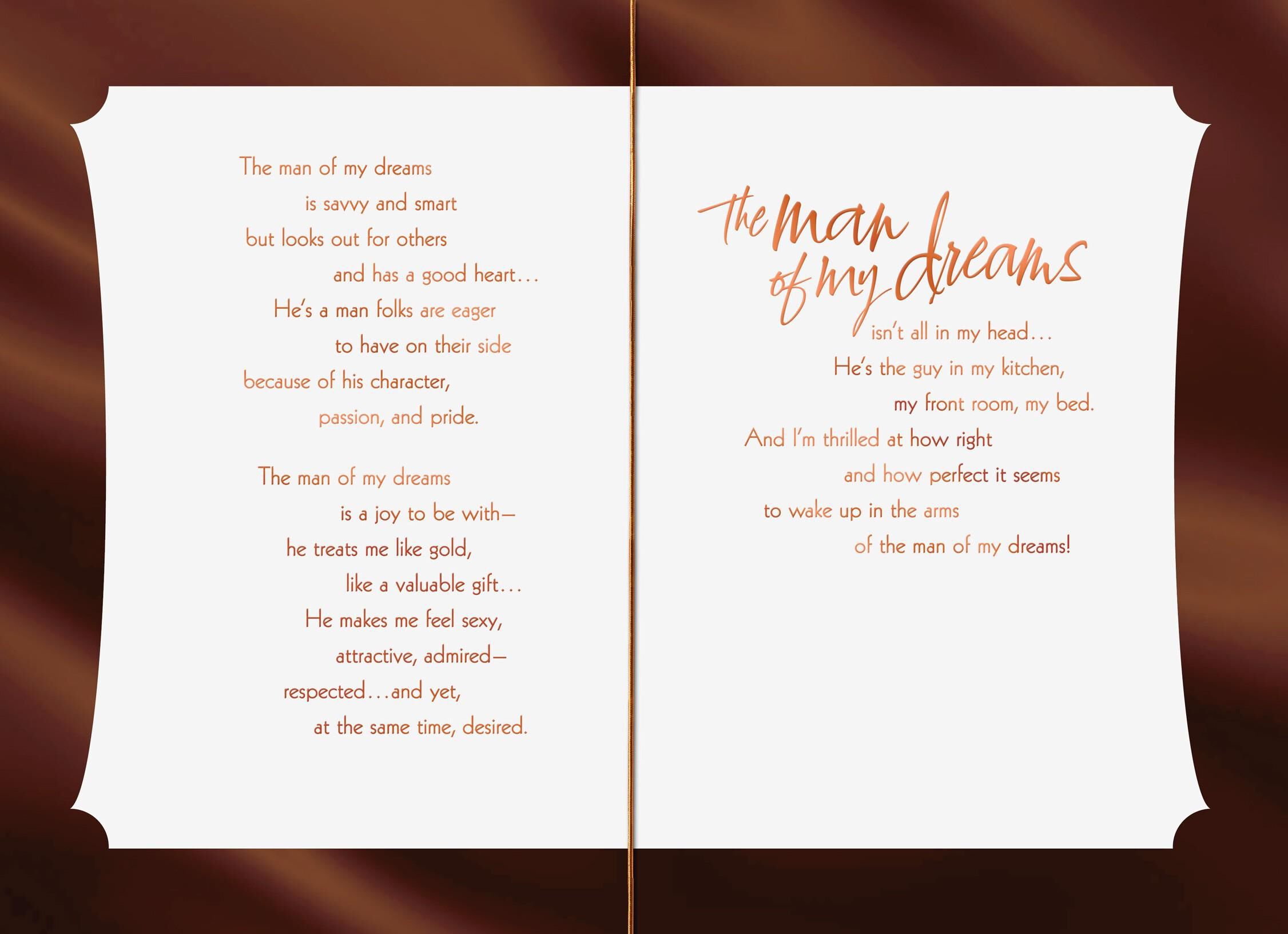 Man of My Dreams Valentine's Day Card