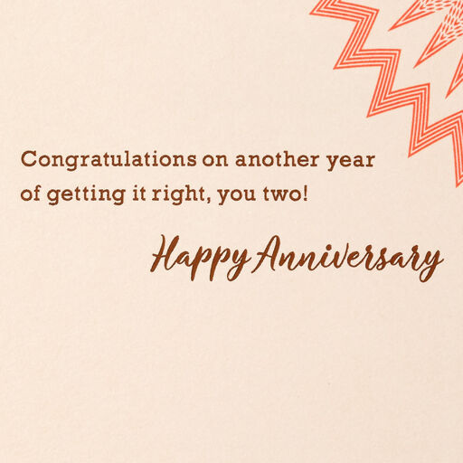 You Two Have Made a Happy Life Together Anniversary Card, 