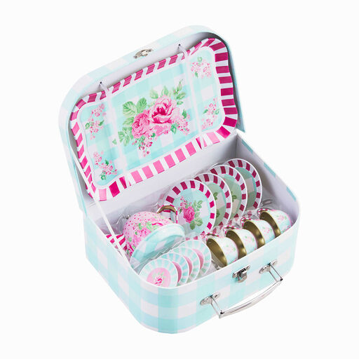 Mud Pie Tea Party Play Toy Set, 19 Pieces, 
