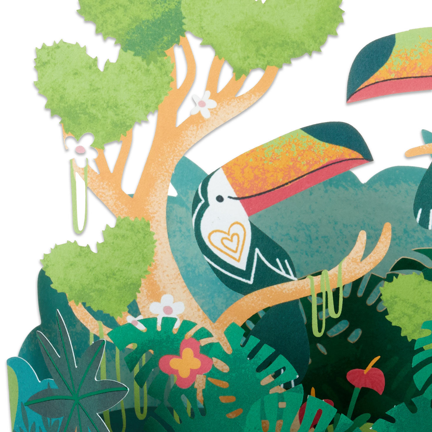 A Couple of Lovebirds 3D Pop-Up Love Card Pop-up Card Detail image number 4