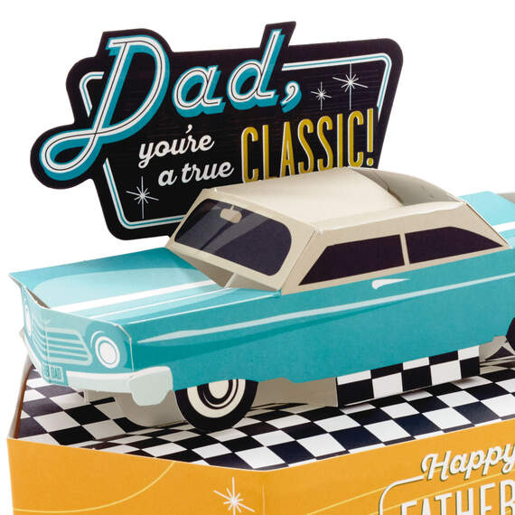 You're a True Classic Vintage Car 3D Pop-Up Father's Day Card for Dad, , large image number 4