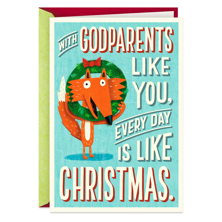 Blessed With You Christmas Card for Godparents