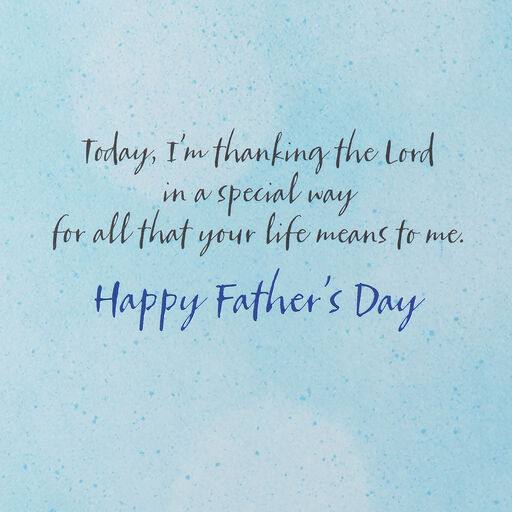 Thanking the Lord for You Religious Father's Day Card, 