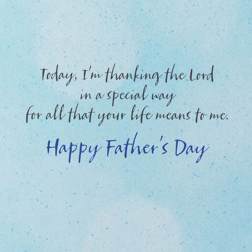 Thanking the Lord for You Religious Father's Day Card, 