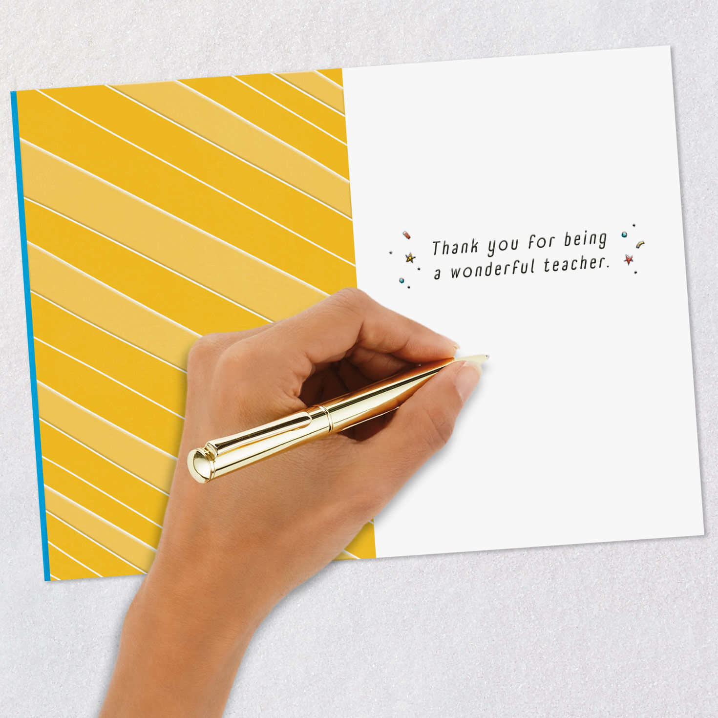 Smiling Earth Teacher Thank You Card Signing card image number 6