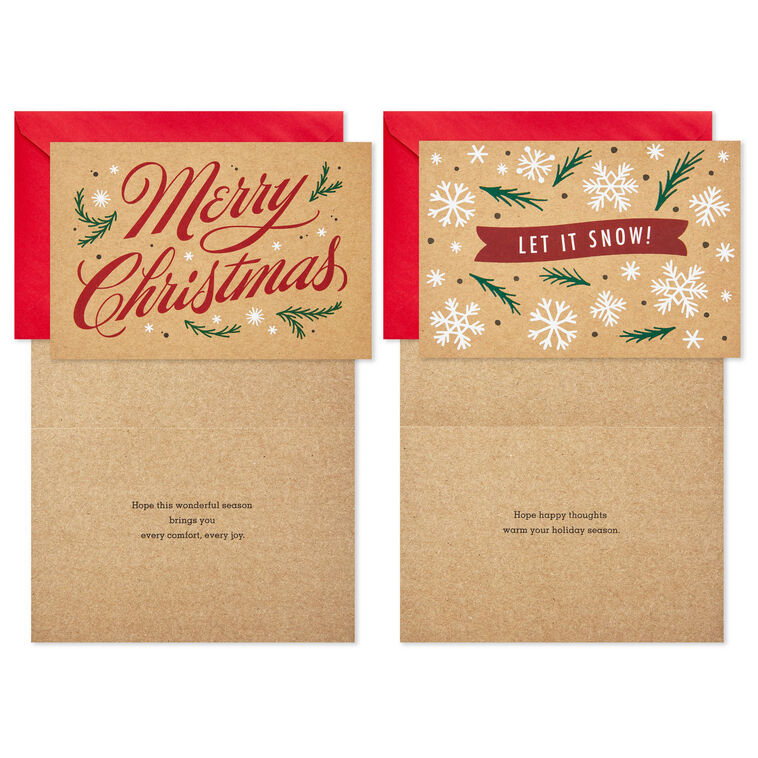 Rustic Kraft Boxed Christmas Cards Assortment, Pack of 36, , large image number 5