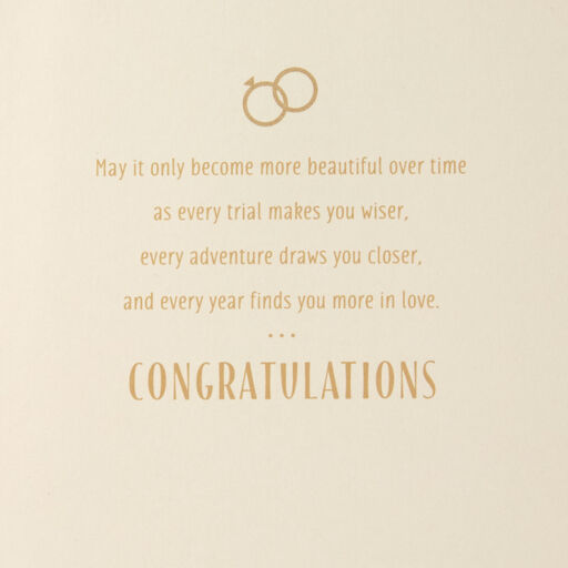 Happily Ever After Wedding Card With Heart Decoration, 
