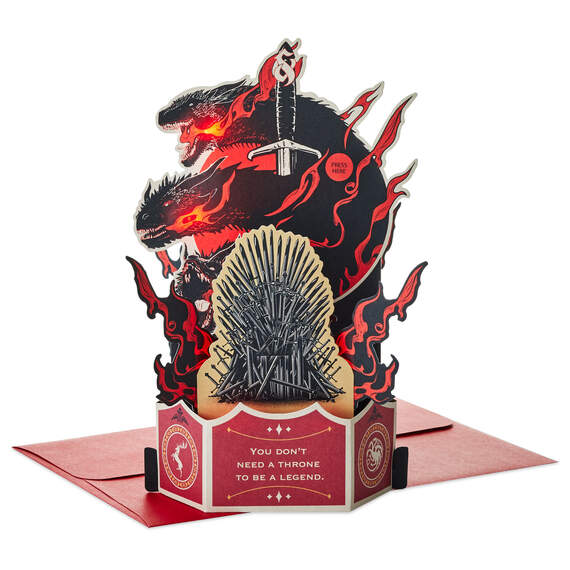 Game of Thrones™ Legend 3D Pop-Up Musical Card With Light