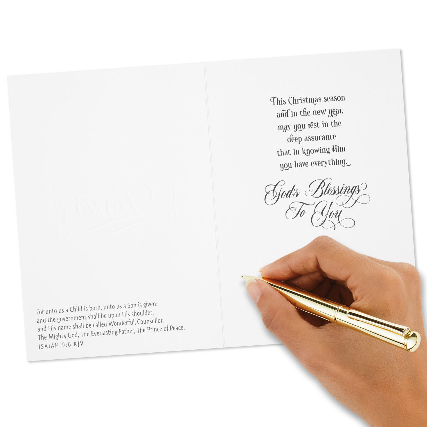 Name of Jesus DaySpring Religious Christmas Cards signing card image number 4