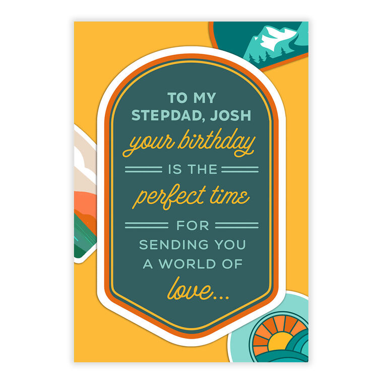 Nature Stickers Folded Birthday Photo Card  image number 2