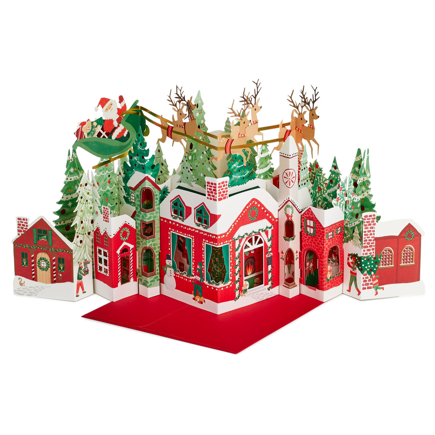 Jumbo Christmas Village 3D Pop-Up Christmas Card