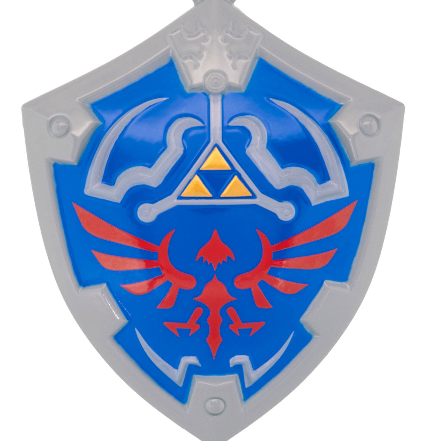 Zelda Blue Shield Christmas Ornament closeup detail image number 5