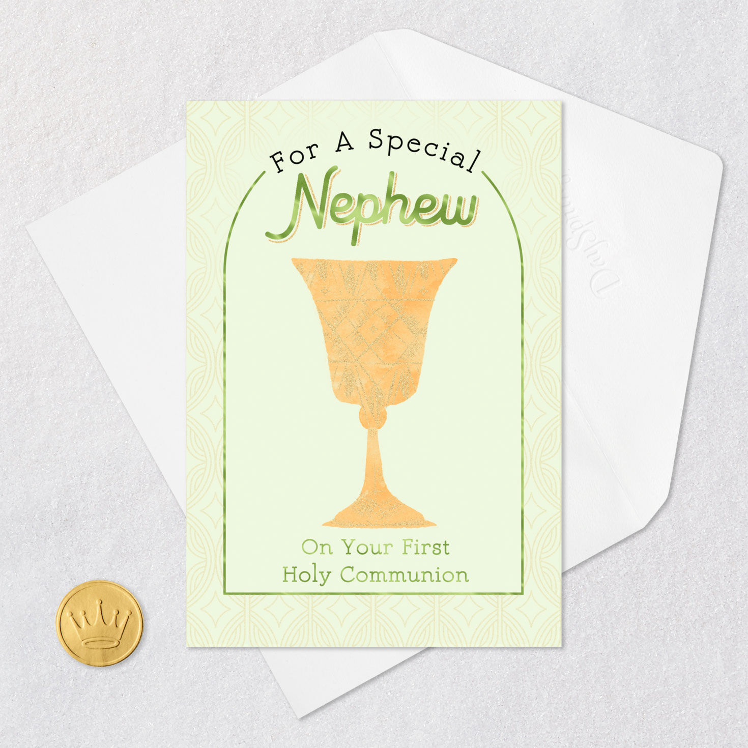 Jesus Loves You First Communion Card for Nephew, , large image number 6