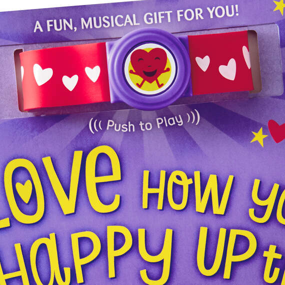 You Happy Up the World Valentine's Day Card With Musical Bracelet, , large image number 5