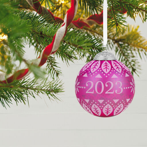 Christmas Commemorative 2023 Glass Ball Ornament, 
