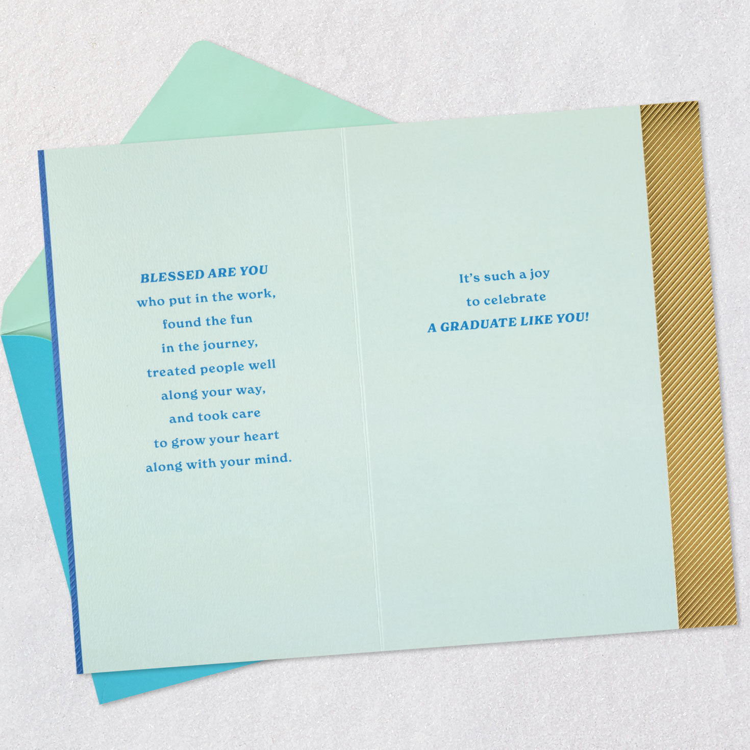 Mortarboard on Chair Graduation Card Open card with envelope image number 4