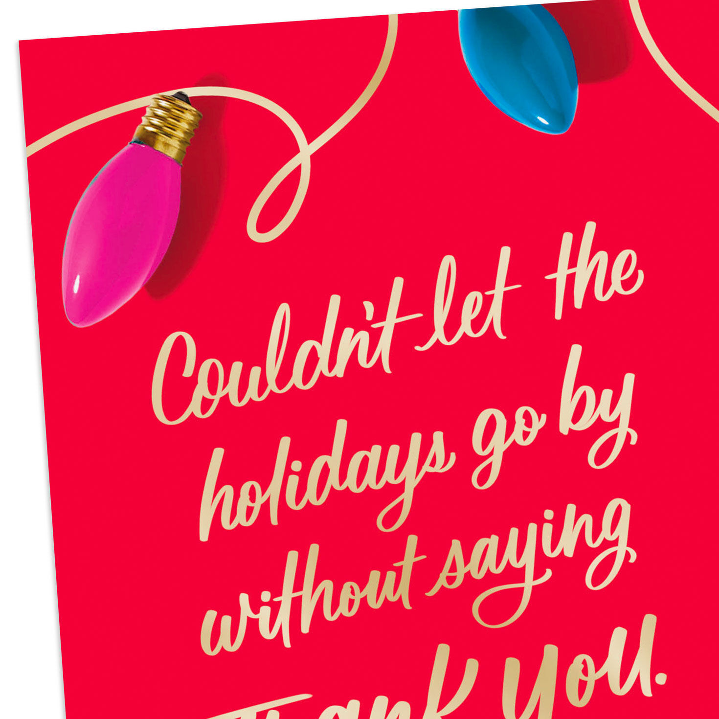 Light String on Red Money-Holder Christmas Cards Cover Detail image number 5