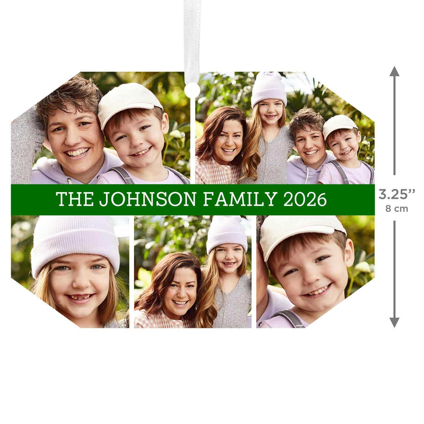 Five-Photo Metal Personalized Ornament, Custom Photo and Text for only USD 17.99 | Hallmark